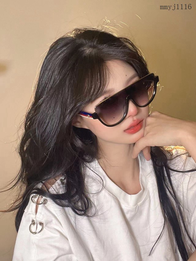 古奇專櫃新款眼鏡 Gucci女士太陽鏡 情侶款半框連體鏡 GG0989SK mmyj1116