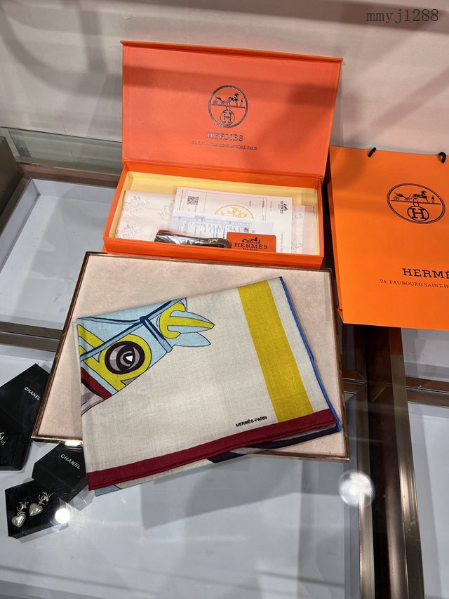 Hermes專櫃新款愛馬仕雙面同色披風駿馬長巾圍巾披肩 mmyj1288
