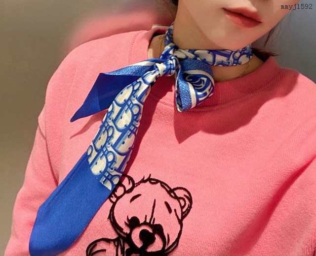 Dior專櫃新款迪奧D字母飄帶多功能發束領巾絲巾綁帶 mmyj1592