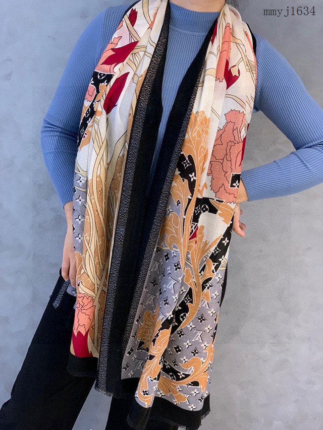 LV專櫃新品路易威登客供銀線羊絨面料長巾女士披肩 mmyj1634