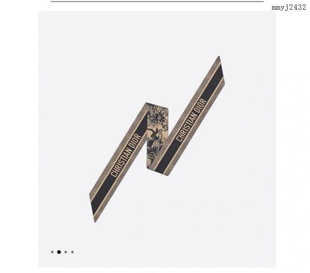 Dior專櫃新款迪奧森林猛獸提花條形圖案桑蠶絲巾飄帶 mmyj2432