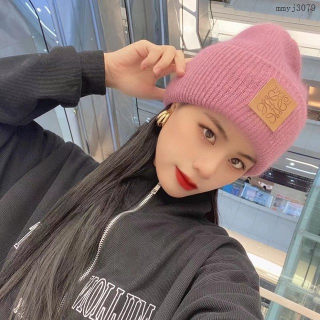 Loewe專櫃同步新款羅意威字母標針織羊毛毛線帽男女同款 mmyj3079