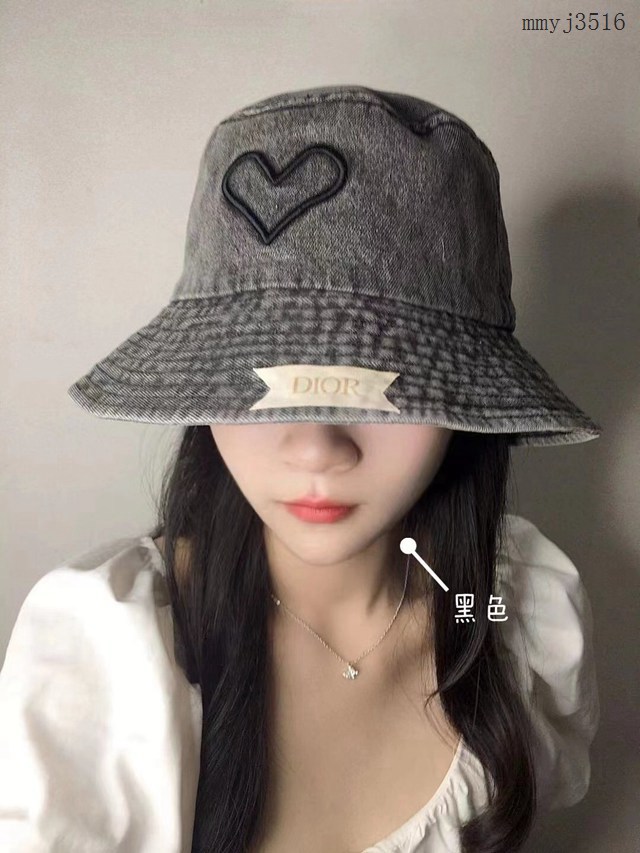 Dior專櫃新款迪奧高品質定制牛仔面漁夫帽 mmyj3516