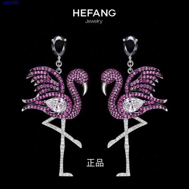 HEFANG Jewelry/何方珠寶最新款火烈鳥耳釘 zgb1681