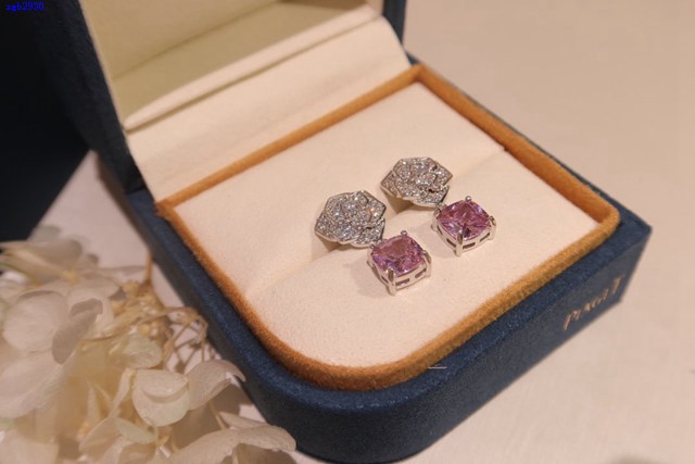 伯爵高仿鑽石耳環 PIAGET專櫃新款紅寶石系列玫瑰耳釘 zgb2930