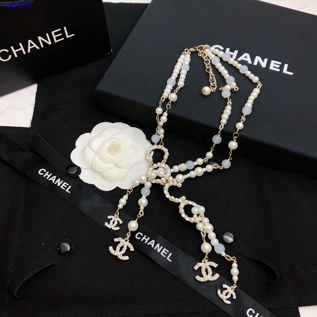 Chanel專櫃2022新款百搭長鏈 香奈兒經典款毛衣鏈 zgb3014