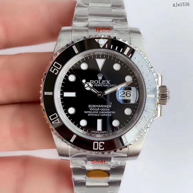 劳力士手表 Rolex黑水鬼 SUB-N厂V10升级版 劳力士男士机械腕表 gjs1536