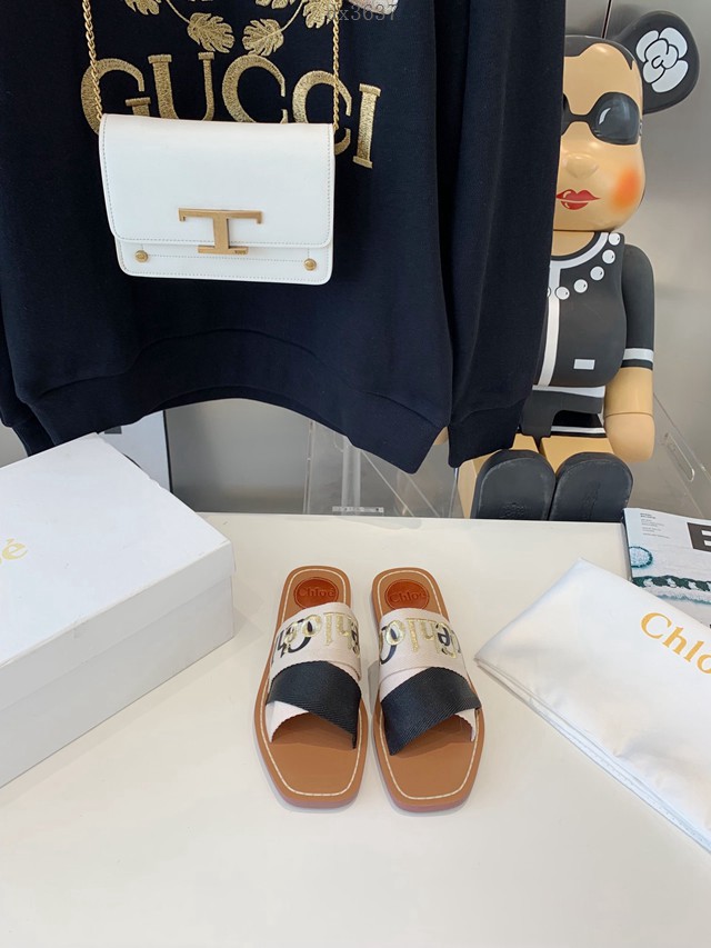 Chloe克洛伊2022春夏最新款拖鞋女士涼拖鞋 dx3637