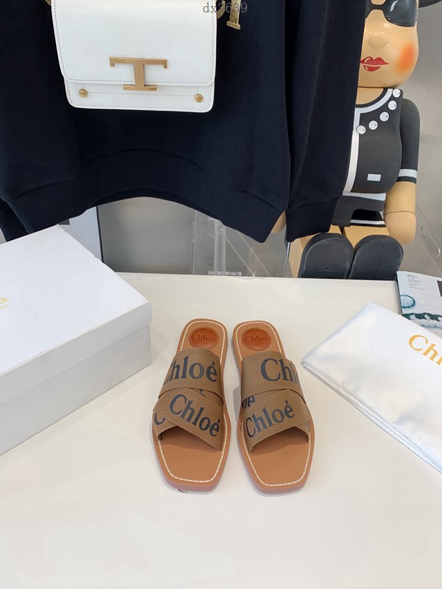 Chloe克洛伊2022春夏最新款拖鞋女士涼拖鞋 dx3639