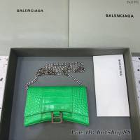 Balenciaga專櫃爆款鱷魚紋迷你女士肩背包 巴黎世家沙漏鏈條斜挎包 fyj1861
