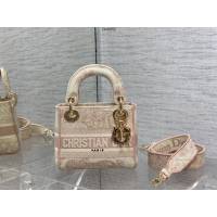 Dior專櫃2022新款迷你Lady手提女包 迪奧三格最新尺寸叢林老虎系列Lady手袋 fkd1652