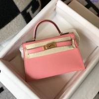 Hermes專櫃經典款手提女包 愛馬仕mini Kelly2代唇膏粉 ttd1027