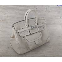 Hermes專櫃經典款手提女包 愛馬仕Birkin 25Cargo布包 帆布拼swift皮 ttd1044