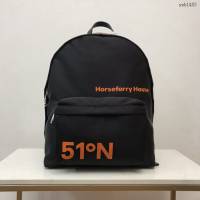 Burberry專櫃新款黑色男款雙肩包 巴寶莉尼龍面男士後背包 yxb1483