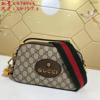 Gucci包包 476466 古馳Gucci老虎頭包 Gucci紅綠織帶相機包  gqy1858