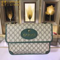 Gucci專櫃款男包 495654 古馳高級人造帆布郵差包 古奇男士斜挎包  gqy1879