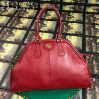 Gucci高仿專櫃女包 515937 古馳手提包 GUCCI古奇女士GG紅色牛皮手提包  gqy2892