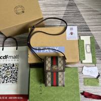 Gucci官網2022新款單肩斜挎包 古馳Gucci系列迷你手機包696056 gqy4553