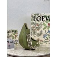 Loewe專櫃同步2022最新款Luna半月形Hobo手袋 羅意威全皮字母肩帶小號月亮包 型號10193 lyw1448