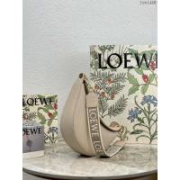 Loewe專櫃同步2022最新款Luna半月形Hobo手袋 羅意威全皮字母肩帶小號月亮包 型號10193 lyw1449