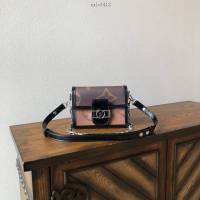 路易威登LV女包 LV小號單肩斜挎女包 M44580黑色大花 路易威登經典Dauphine手袋系列 xxlv1412