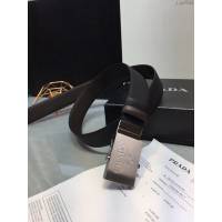 PRADA專櫃爆款男士皮帶 普拉達經典Prada標識雙面穿腰帶  jjp2058