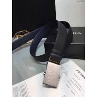 PRADA專櫃爆款男士皮帶 普拉達經典Prada標識雙面穿腰帶  jjp2060