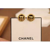 Chanel專櫃新款雙c耳釘 香奈兒復古金屬中古耳環 zgb1852