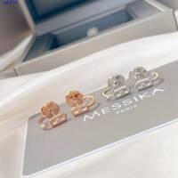 Messika大牌22年新款飛碟耳帽耳釘耳環 梅西卡單鑽滑動耳釘 zgb2335