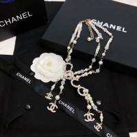 Chanel專櫃2022新款百搭長鏈 香奈兒經典款毛衣鏈 zgb3014