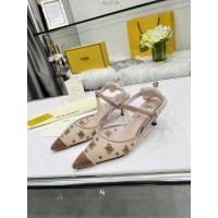 Fendi半透視納米科技網眼布女士涼鞋 芬迪專櫃新款高跟女鞋 dx1776