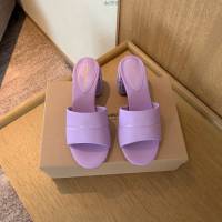 Gianvito Rossi專櫃款中跟拖鞋 定制羊皮女士拖鞋 dx3592