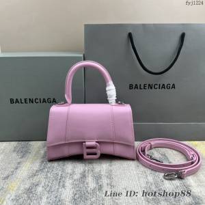 Balenciaga專櫃爆款新色xs號鱷魚紋Hourglass沙漏包 巴黎世家頂級原單手提肩背包 款號：8896 fyj1224