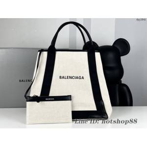 Balenciaga專櫃爆款中號手提購物袋 巴黎世家經典款棉質帆布包 fyj1541