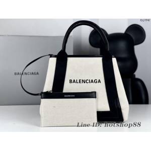Balenciaga專櫃爆款小號手提購物袋 巴黎世家經典款棉質帆布包 fyj1542