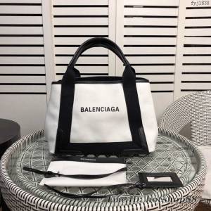 Balenciaga專櫃爆款大號購物袋手提帆布包 巴黎世家新版一行字帆布字母包 fyj1838
