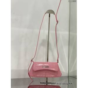 Balenciaga專櫃爆款XX Bag斜挎背包 巴黎世家鱷魚紋皮翻蓋腋下包 fyj1906