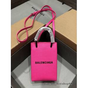 Balenciaga專櫃爆款牛皮購物袋 巴黎世家手提肩背迷你女包手機包 fyj1983