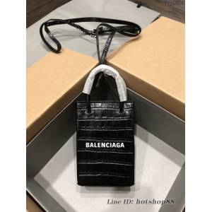Balenciaga專櫃爆款牛皮購物袋 巴黎世家手提肩背迷你女包手機包 fyj1984