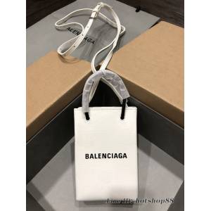 Balenciaga專櫃爆款牛皮購物袋 巴黎世家手提肩背迷你女包手機包 fyj1988