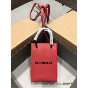 Balenciaga專櫃爆款牛皮購物袋 巴黎世家手提肩背迷你女包手機包 fyj1991