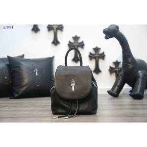 Chrome Hearts專櫃高端皮具包包 克羅心927純銀五金全皮寶劍蓋頭抽繩雙肩包 gj1024