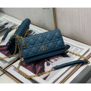 Dior專櫃2022新款全皮女包 迪奧爆款Caro鏈條腰包 fkd1115