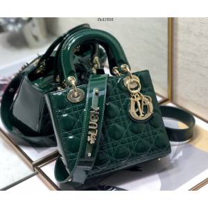 Dior專櫃2022爆款Lady女包 2247A 迪奧LadyABC字母款四格漆皮手提包 fkd1506