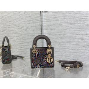 Dior專櫃2022新款超mini小包包 迪奧Lady最新限量版重工蛇皮micro系列手袋 fkd1563
