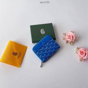 Goyard專櫃原版經典短拉鏈錢包 戈雅A貨男女款短款零錢卡包 sgy1155
