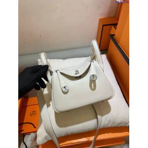 Hermes專櫃經典款手提女包 頂級全手工縫製 愛馬仕Lindy mini鱷魚皮拼swfit皮包包 ttd1134