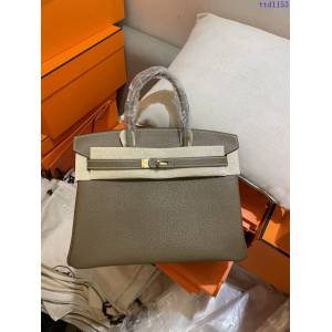Hermes專櫃經典款Birkin手提女包 愛馬仕togo皮牛頸紋純手工鉑金包 ttd1153