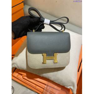 Hermes專櫃經典款康斯坦女包 愛馬仕Constance包杏仁綠肩背/斜挎包 ttd1214