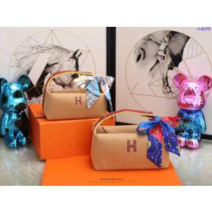 Hermes專櫃經典款手提女包 愛馬仕新配色飯盒包 Trousse Bride-A-Brace ttd1270